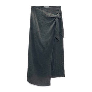 Zara Linen Wrap Skirt